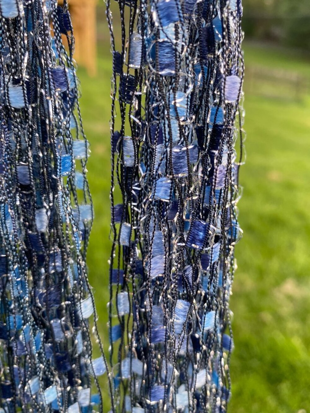 Women's Blue Scarf - Picture 9 of 9